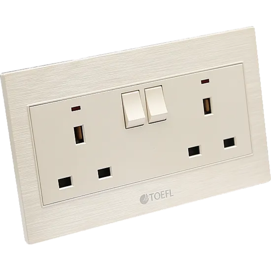 فيش ثلاثي مزدوج مع مفتاح مستطيل لون لولي توفل