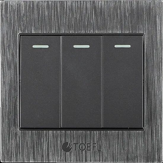 مفتاح موريتانا ثلاثي لون رمادي جرافيت توفل