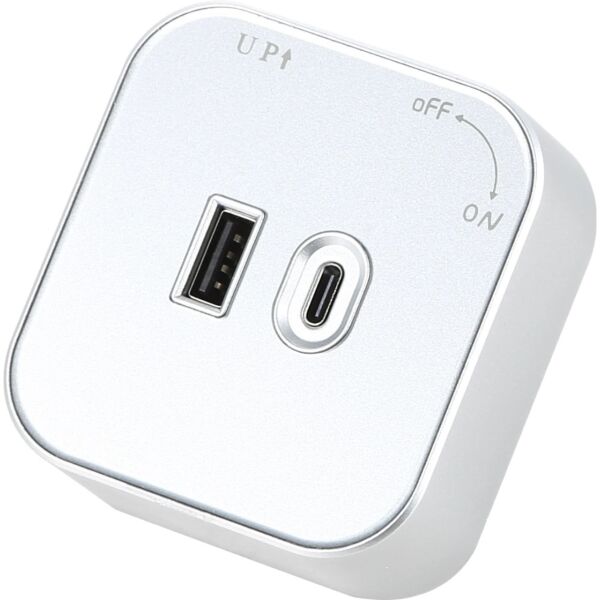 راس فيش مجرى مربع فضي مجوز - توفل