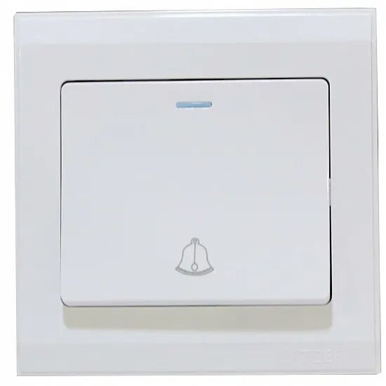 مفتاح جرس من توفل - أبيض