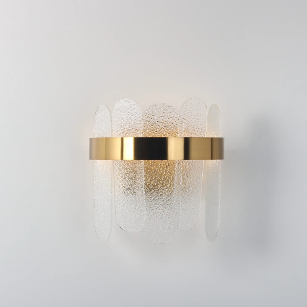 اضاءة جدارية ابليك شكل ذهبي قطر 28