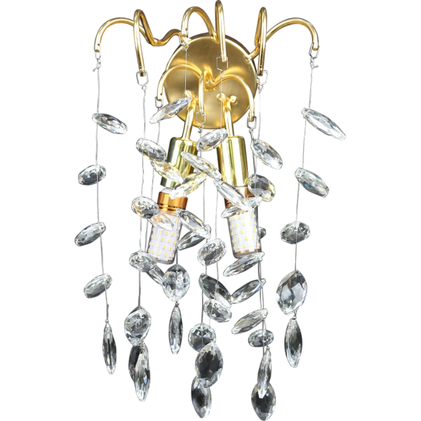 إضاءة جدارية مودرنو ذهبي مع شفاف