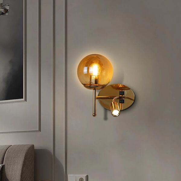 إضاءة جدارية كوين - ذهبي