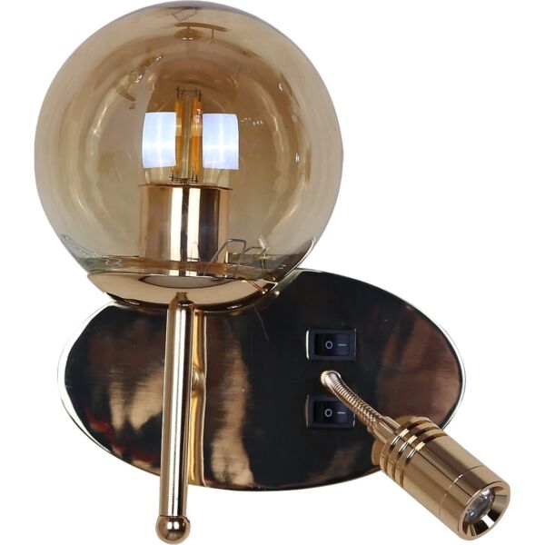 إضاءة جدارية كوين - ذهبي