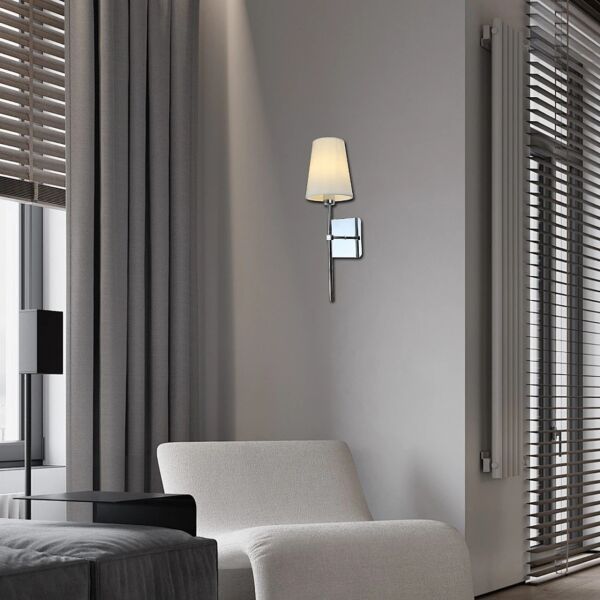 إضاءة ابليك حائط مودرن مفرد فضي