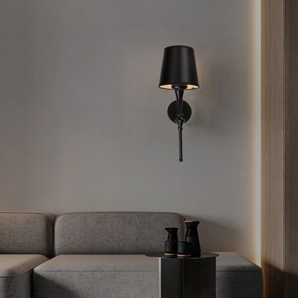 إضاءة جدارية مودرن مفرد E14 شيا - اسود