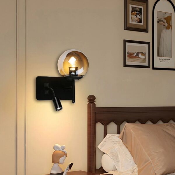 إضاءة جدارية شارل - اسود