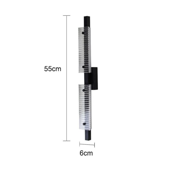 إضاءة جدارية أسود 12 واط