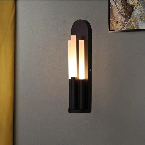 إضاءة أبليك حائط مودرن أسود لون الانارة أصفر - 5 واط
