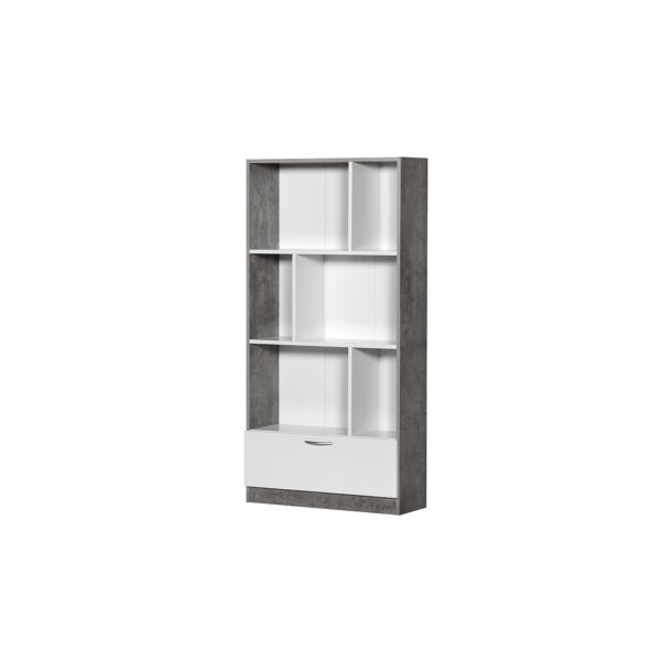 وحدة رفوف بينوس لون ابيض ورمادي