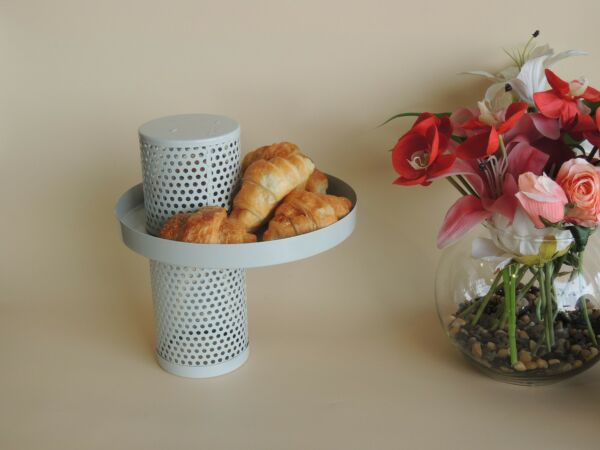 وعاء تقديم بقاعدة اليجانس - رمادي