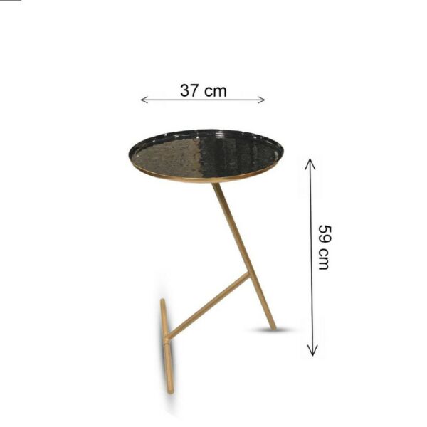 طاولة جانبية كلاسي - أسود