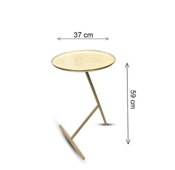 طاولة جانبية كلاسي - أبيض