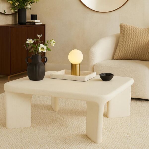 طاولة قهوة مينا - كريمي