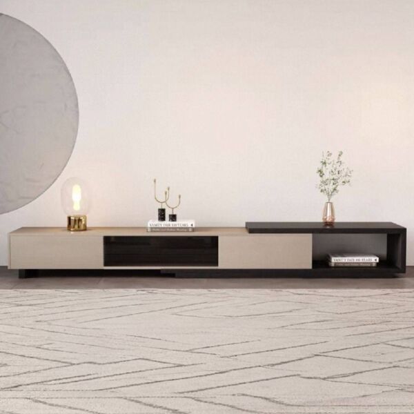 طاولة تلفزيون مودرن بريانكا  -  بيج وأسود