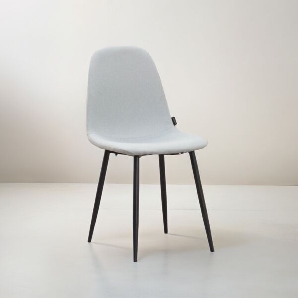 كرسي طاولة طعام بلوتو - رمادي فاتح وأسود