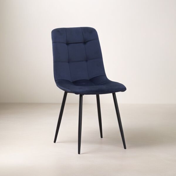 كرسي طاولة طعام سمارسكي - ازرق غامق وأسود