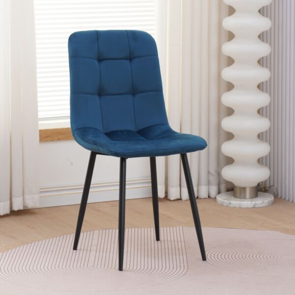 كرسي طاولة طعام سمارسكي - ازرق فاتح وأسود
