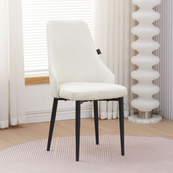 كرسي طاولة طعام الينار - كريمي وأسود