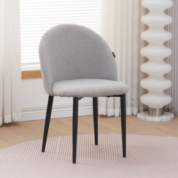 كرسي طاولة طعام الينارلو - رمادي وأسود