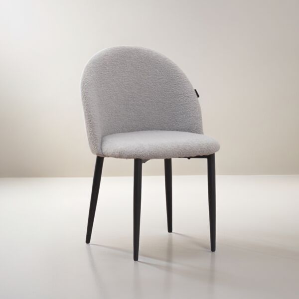 كرسي طاولة طعام الينارلو - رمادي وأسود