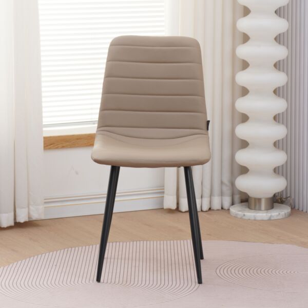 كرسي طاولة طعام ابيلاي - بيج غامق وأسود