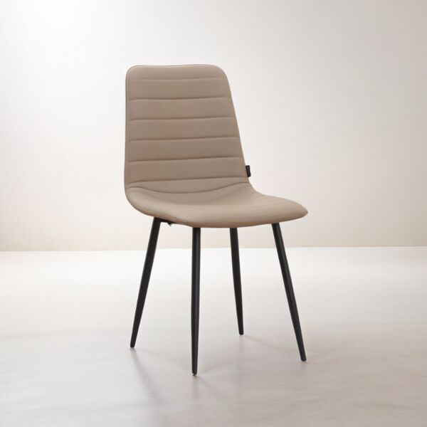 كرسي طاولة طعام ابيلاي - بيج غامق وأسود