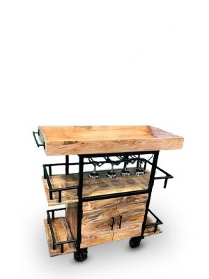 ركن قهوة اندستيريل - خشبي فاتح, رفوف مفت