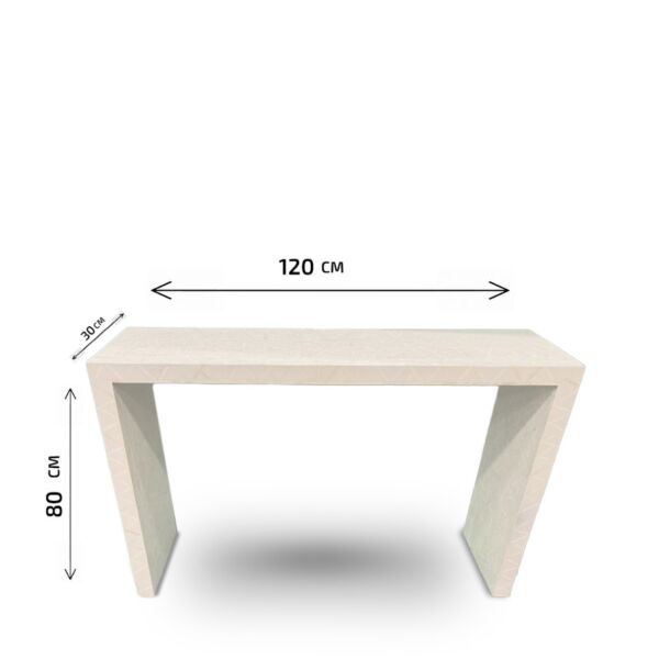 كونسول نقش هندسي أبولو - ابيض