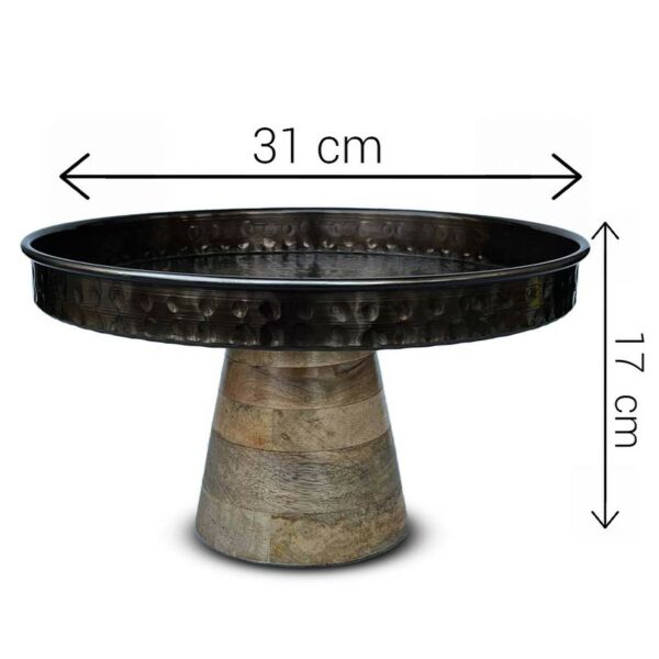 وعاء تقديم بقاعدة مرتفعة رايليس - كبير - أسود