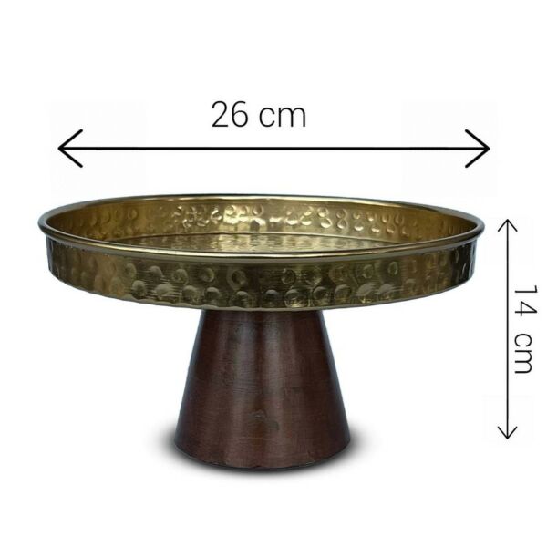 وعاء تقديم بقاعدة مرتفعة رايليس - وسط - ذهبي