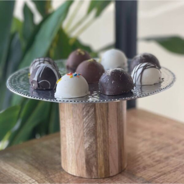 طبق تقديم بقاعدة مرتفعة رويال - كبير - فضي