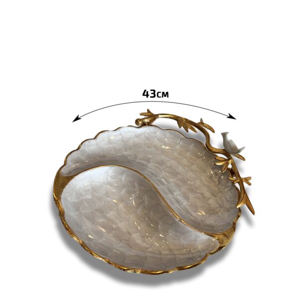 صحن تقديم تشوكليت كلاسي - رمادي