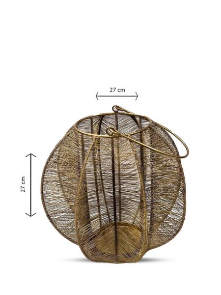 شمعدان كبير شكل قفص - ذهبي