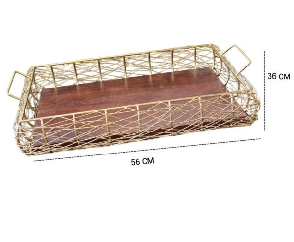 صينية تقديم نيست كبير - ذهبي