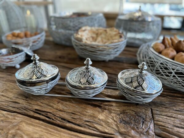 طقم تقديم نيست كبسر3 زبديات -رمادي