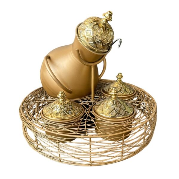 طقم جرة تقديم فول نيست 5 قطع - ذهبي