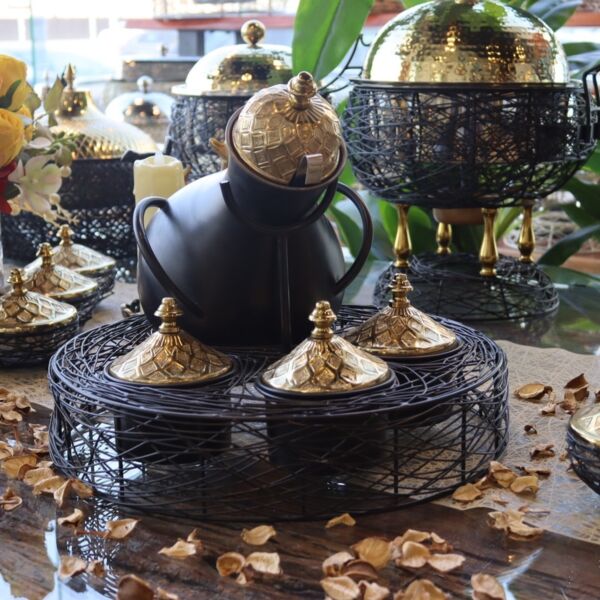 طقم جرة تقديم فول نيست 5 قطع - أسود