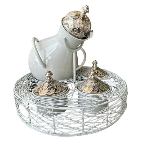 طقم جرة تقديم فول نيست 5 قطع - رمادي