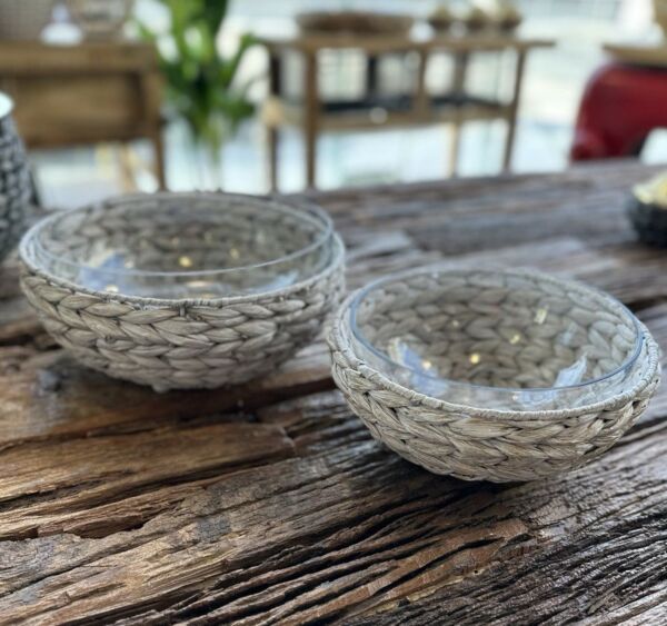 وعاء تقديم غراس كبير - أبيض