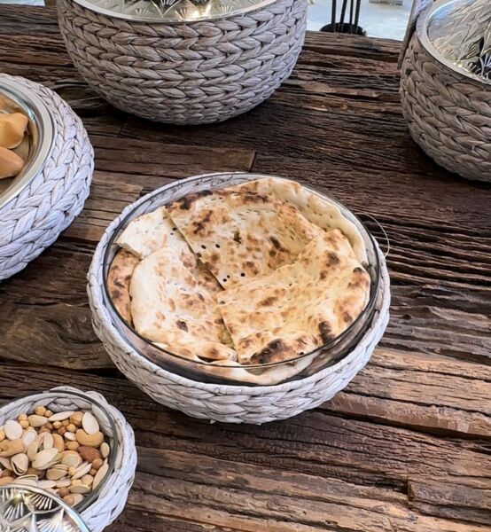 وعاء تقديم غراس كبير - أبيض