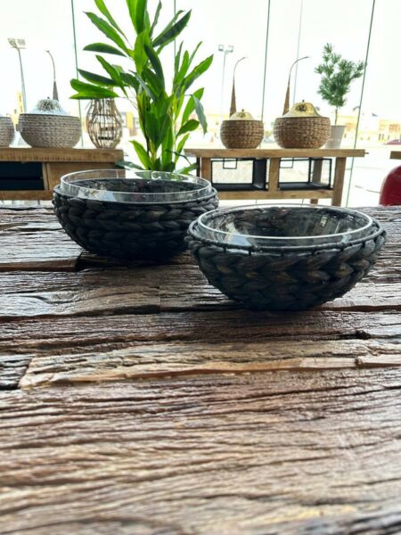 وعاء تقديم غراس كبير - أسود