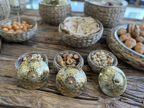 طقم تقديم غراس 3 زبديات - خشبي