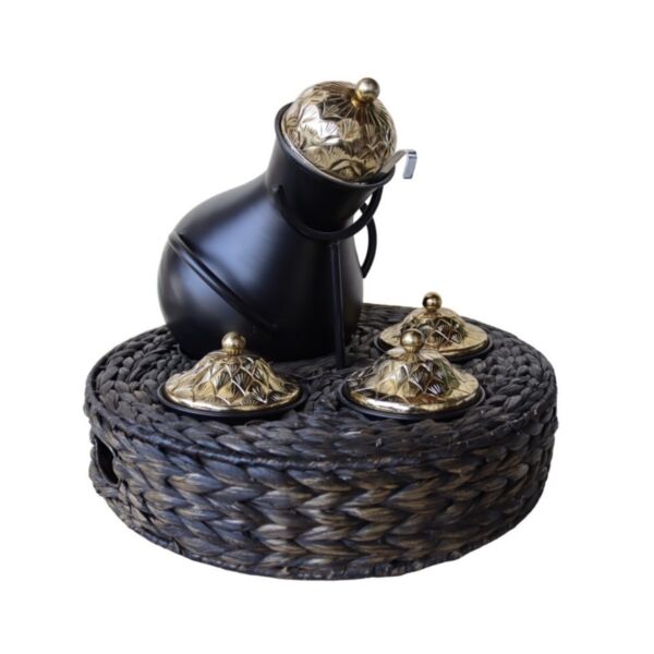 طقم جرة تقديم فول غراس 5 قطع - أسود