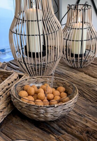 وعاء تقديم غراس وسط - خشبي