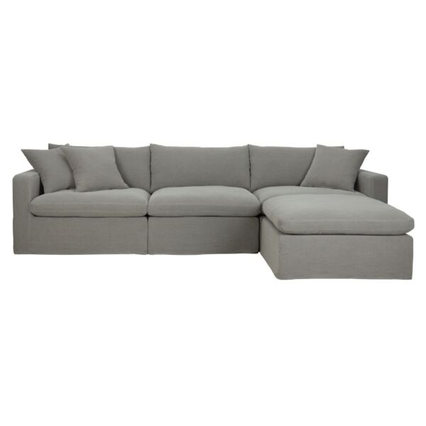 كنب زاوية يمين ويسار كلاود - رمادي