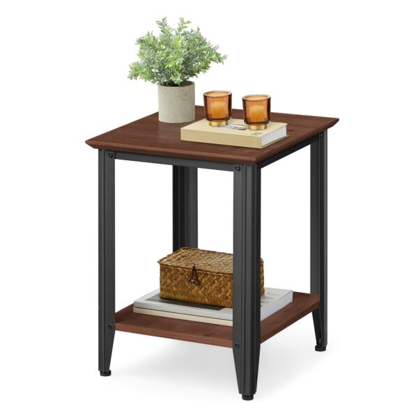 طاولة جانبية لينوسا - بني وأسود