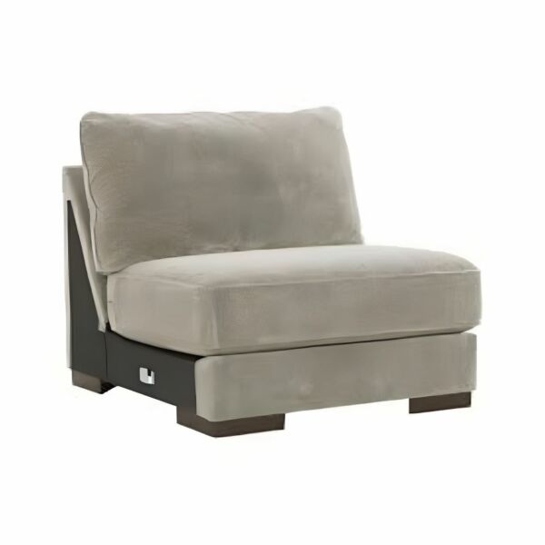 كنبة مفردة بدون ذراعين سيدار - رمادي واسود