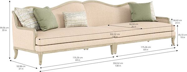 كنب اسيمبلاج ايميرالد قسمين