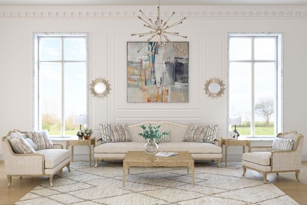 كنبة ثلاثية كوارتز - رمادي